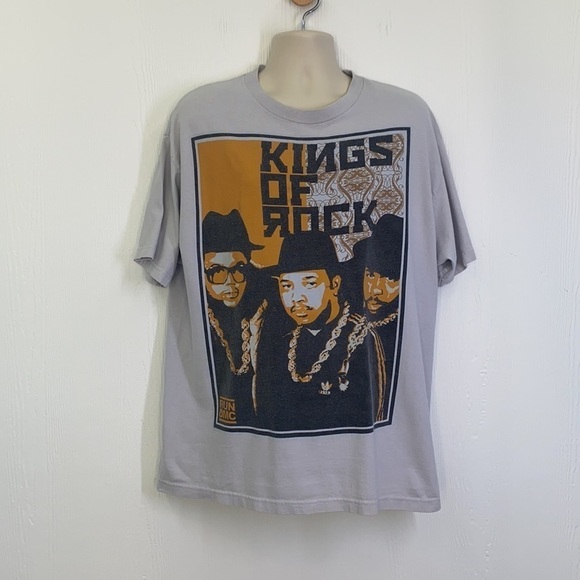 Run DMC - Vintage Run DMC Kings Of Rock Gray T - Shirt Size XL - Picture 2 of 8